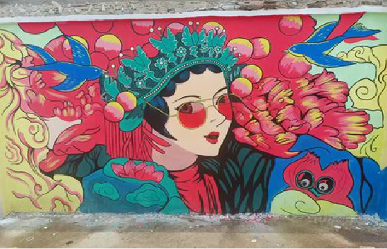 永仁墙体彩绘-网红墙