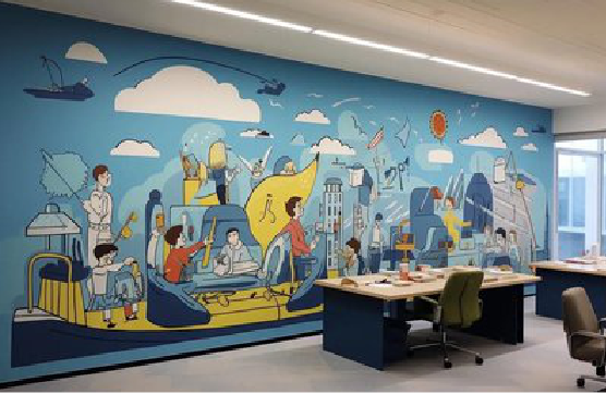 永仁办公室墙绘的特点。