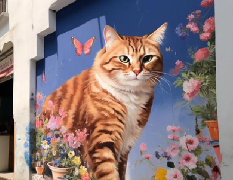 永仁自己绘制有个性的手绘墙