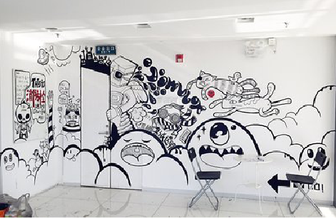 永仁手绘墙并非传统涂鸦。